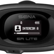 Interkom motocyklowy Sena 5R-01D 5R Lite Bluetooth 5.1 700m z wyświetlaczem LCD i uniwersalnym zestawem mikrofonów na 2 kaski