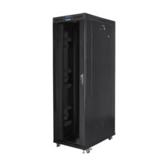 LANBERG SZAFA STOJĄCA RACK 19" 42U 800X1200 DRZWI SZKLANE LCD CZARNA FF01-8242-12BL (FLAT PACK)