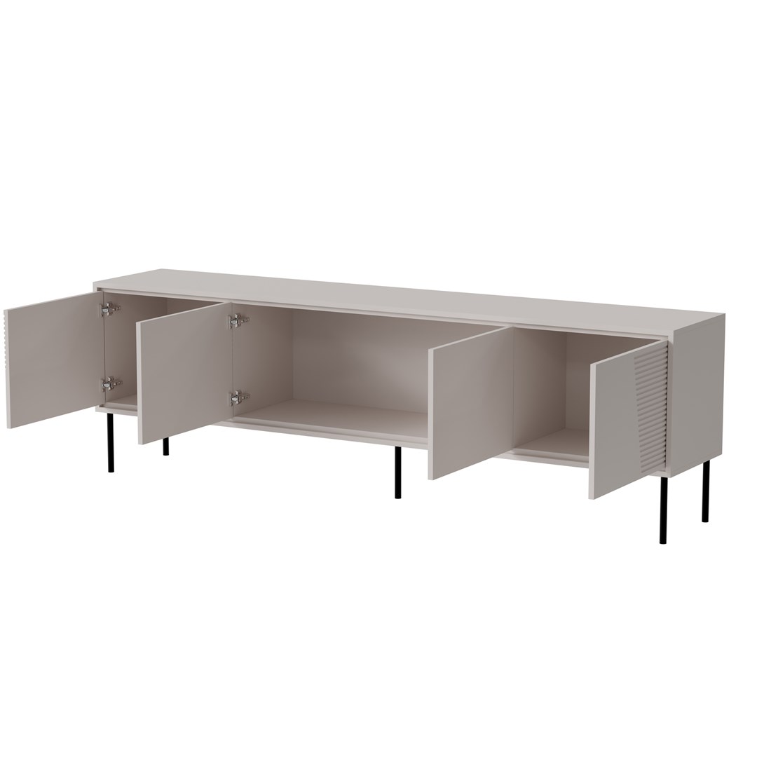 Szafka RTV ABI 4D 200x38x62 kaszmir mat - obrazek 2