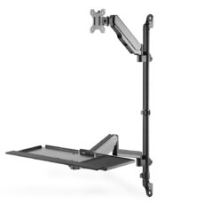 Ramię naścienne pojedyncze LCD+klawiatura, max.32"max. 8kg, uchylno-obrotowe