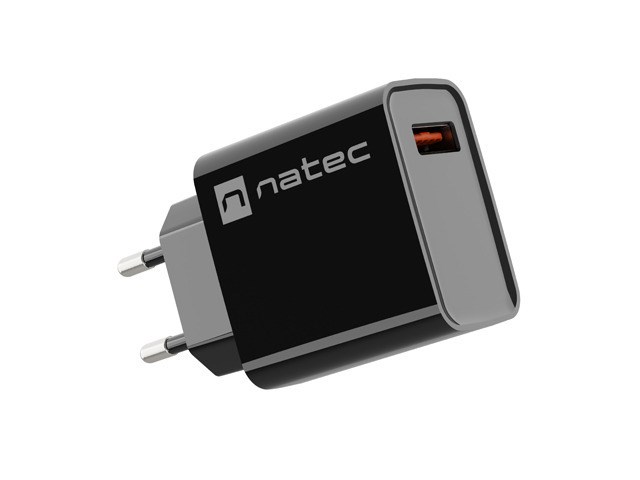 NATEC ŁADOWARKA SIECIOWA RIBERA USB-A 18W CZARNA NUC-2058 - obrazek 2