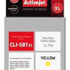 Activejet ACC-581YNX Tusz (zamiennik do drukarki Canon CLI-581XLY; Supreme; 11,70 ml; żółty)