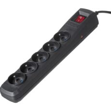 Listwa przeciwprzepięciowa Activejet 5gn/1,5m/cz (10A; 2300W) 1,5m; kolor czarny