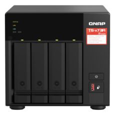 Qnap TS-473A-8G, Tower, 4 x 2.5"/3.5" SATA , AMD Ryzen V1500B 4C/8T, 8GB DDR4 (Max. 64GB), 2 x 2.5GbE, optional 10GbE, Single PSU, 250W