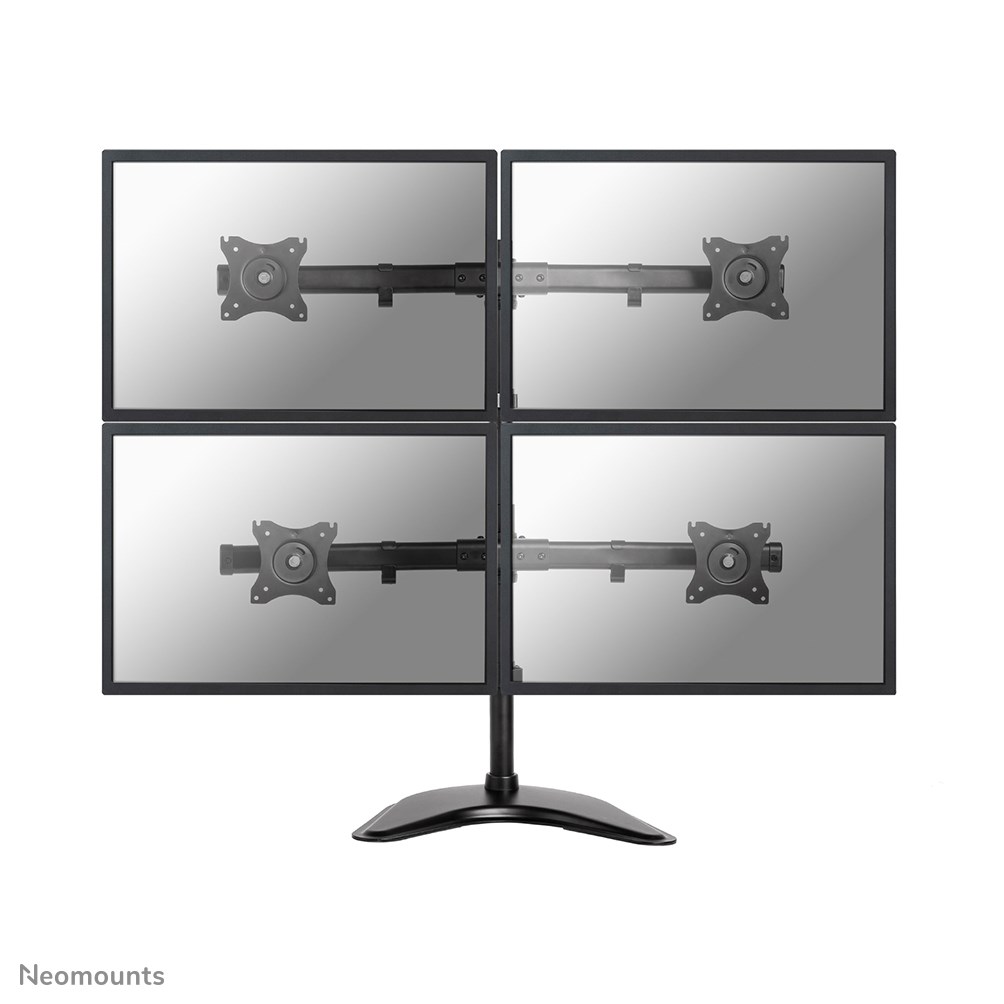 Neomounts NM-D335D4BLACK uchwyt / stojak do monitorów 68,6 cm (27") Biurko Czarny