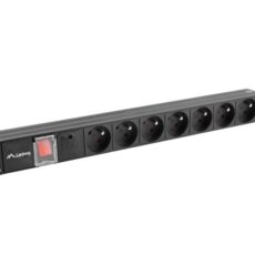 Listwa zasilająca Lanberg PDU-07E-0200-BK (16 A; 2m; kolor czarny)