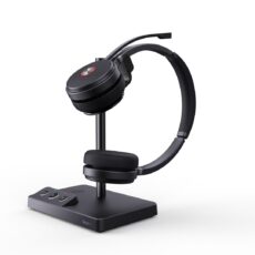 Yealink WH62 Dual UC Zestaw słuchawkowy Bezprzewodowy Opaska na głowę Biuro/centrum telefoniczne Micro-USB Podstawka do ładowania Czarny
