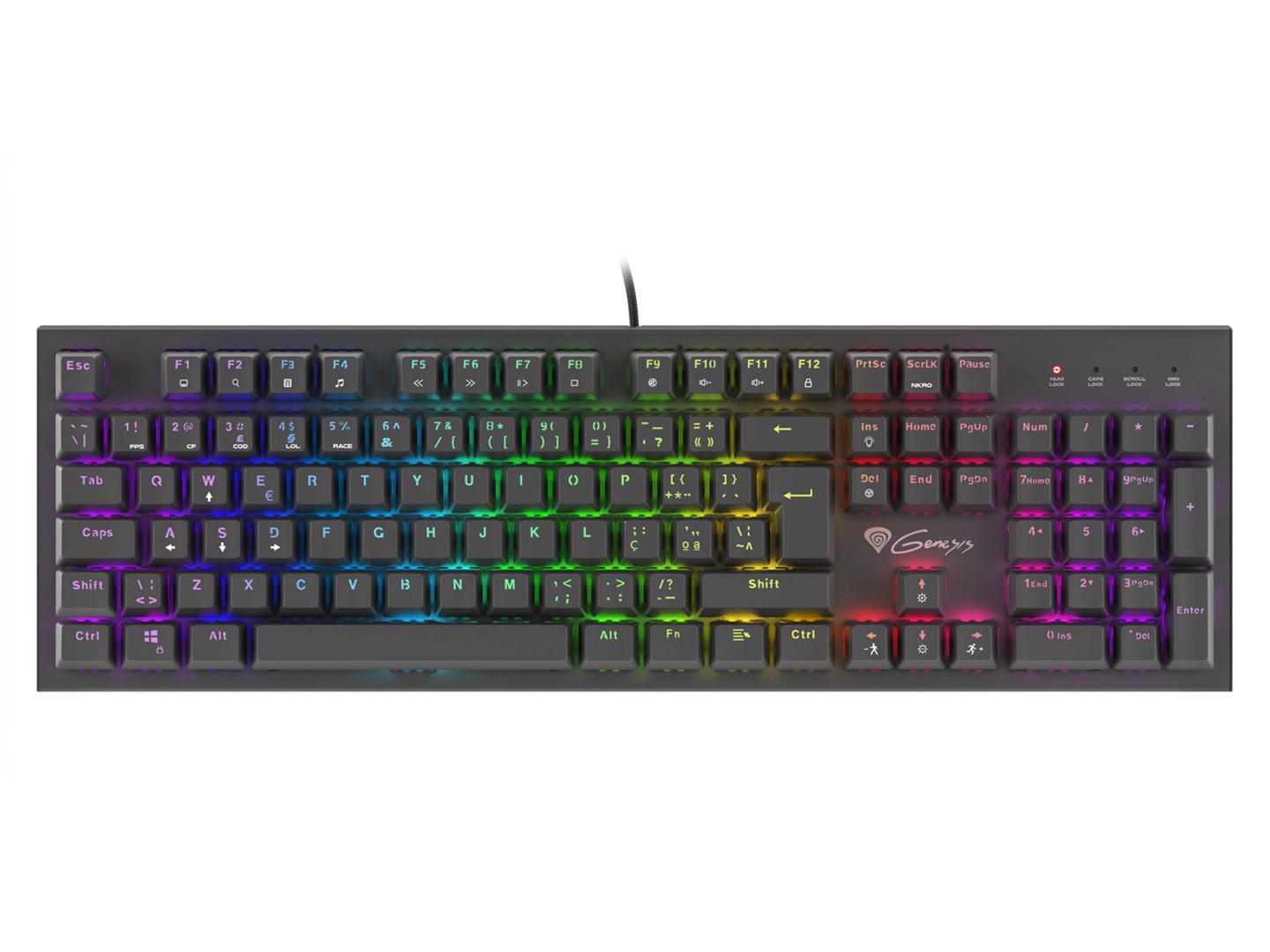 GENESIS THOR 300 klawiatura Gaming USB QWERTY Portugalski Czarny - obrazek 2