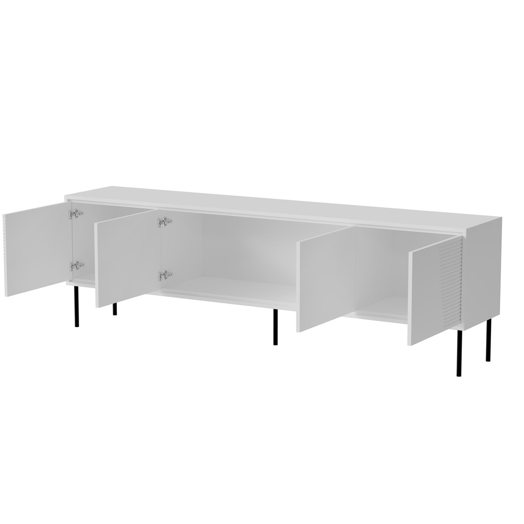 Szafka RTV ABI 4D 200x38x62 biały mat - obrazek 2