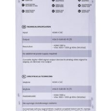 Adapter SAVIO cl-27 (HDMI M - D-Sub (VGA) F; 0,10m; kolor biały)