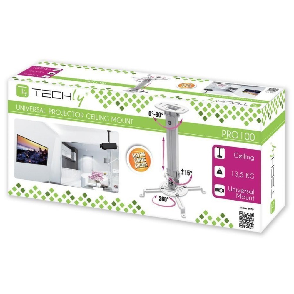 TECHLY UCHWYT SUFITOWY DO PROJEKTORA 38-58CM 13,5K - obrazek 2