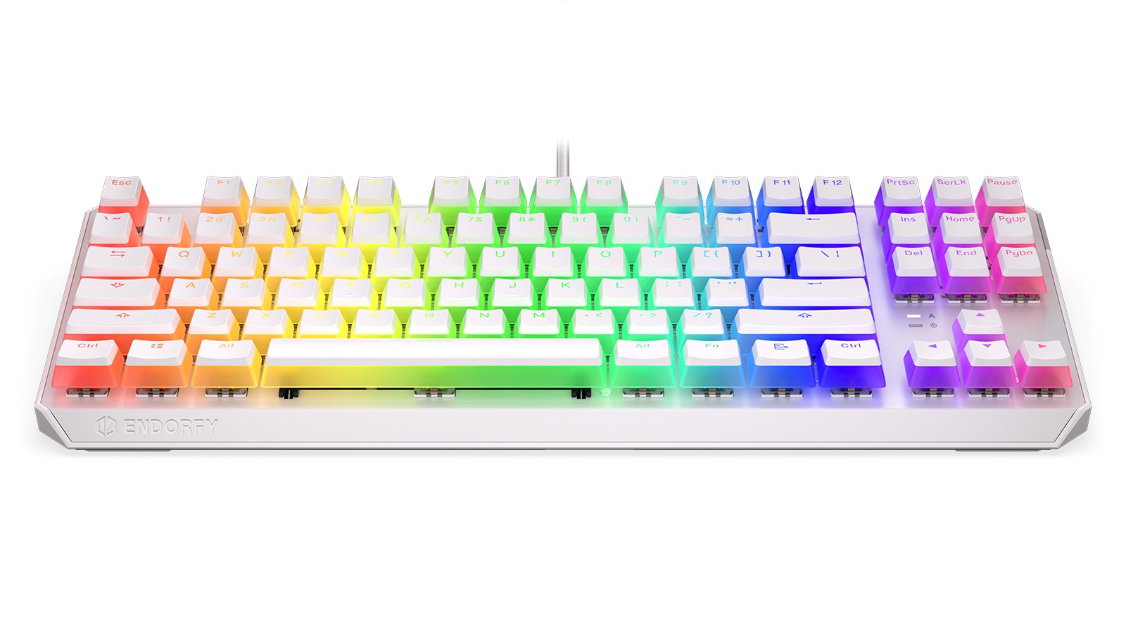 Klawiatura gamingowa ENDORFY Thock TKL Pudding Onyx White Brown RGB - obrazek 2