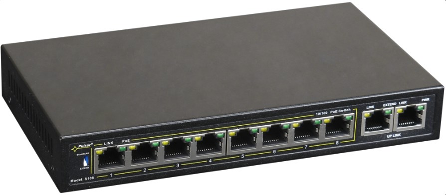 Switch PoE PULSAR S108 (10x 10/100Mbps) - obrazek 2