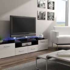 Szafka RTV EVORA 200 wenge/biały połysk