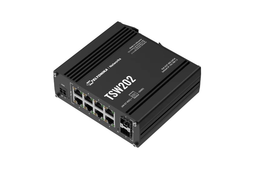 Teltonika TSW202 Switch 8x RJ45 1Gb, 2x SFP L2 POE+ - obrazek 2