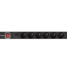 LANBERG LISTWA ZASILAJĄCA RACK PDU 19" (1U, 16A, 6X 230V PL, 2M, CZARNA) PDU-06E-0200-BK