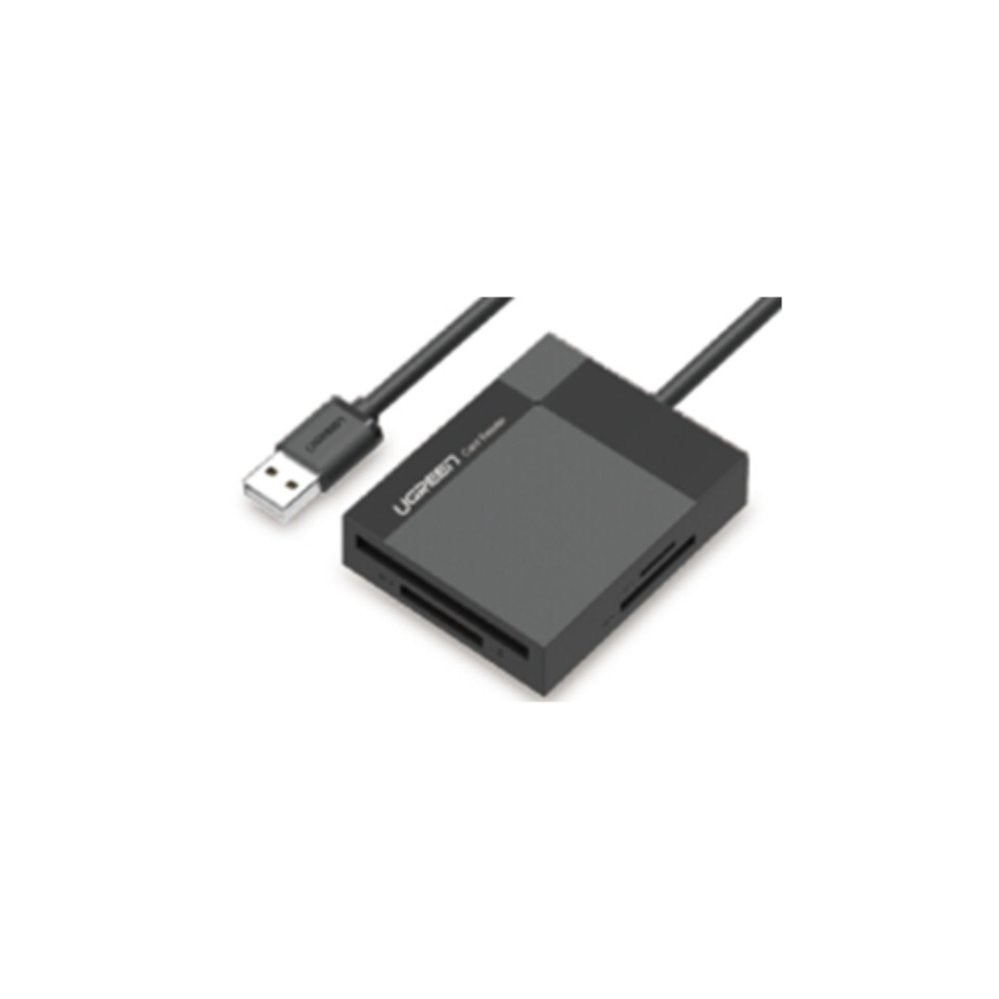 Ugreen czytnik kart pamięci SD/microSD / CF/MS z kablem USB 3.0 1m CR125 (czarny)