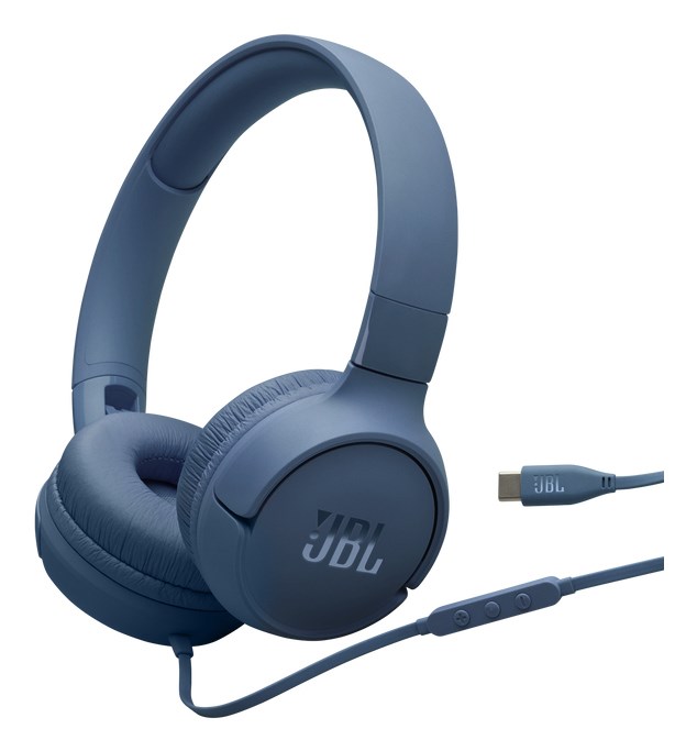 Słuchawki przewodowe JBL Tune 520 USB-C Niebieskie