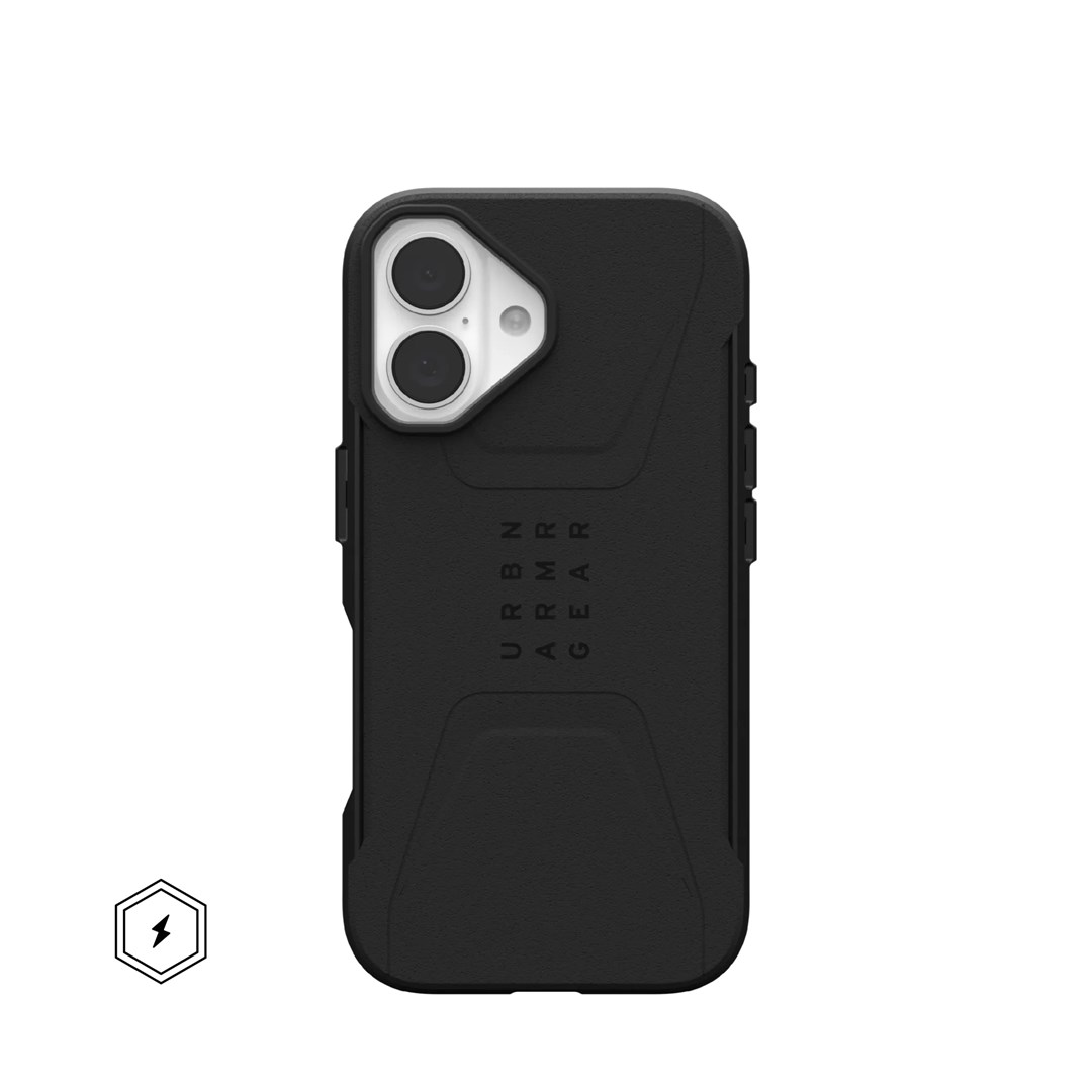 UAG Civilian Magsafe - obudowa ochronna do iPhone 16 kompatybilna z MagSafe (black)