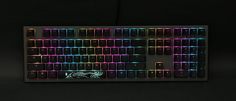 Ducky Shine 7 klawiatura Gaming USB Niemiecki Czarny, Szary - obrazek 2