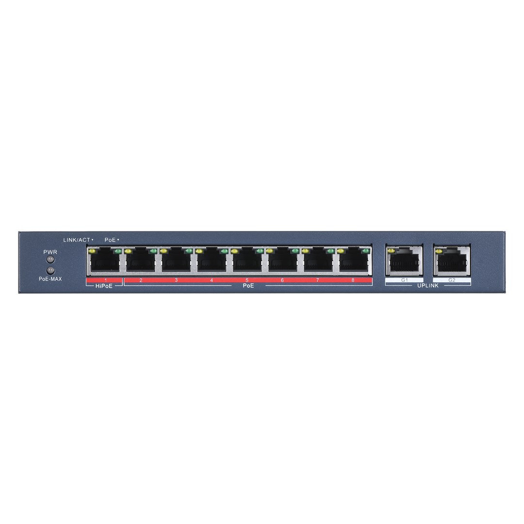 SWITCH POE HIKVISION DS-3E0310HP-E 10-PORTOWY - obrazek 2