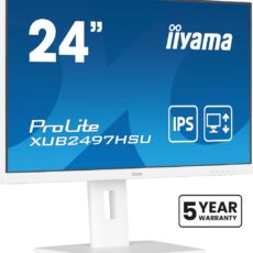 Iiyama TFT XUB2497HSU IPS 24'' HDMI/DP/2xUSB/hoev/weiß - Płaski ekran - 60.5 cm