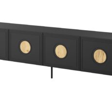 Szafka RTV PALAZZO 200x42x60 czarny + dąb craft
