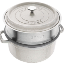 Garnek żeliwny okrągły z wkładem STAUB La Cocotte 40508-822-0 - 3.8 ltr. biała trufla