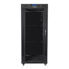 LANBERG SZAFA STOJĄCA RACK 19" 27U 600X800 DRZWI SZKLANE LCD CZARNA FF01-6827-12BL (FLAT PACK)