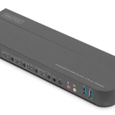 Digitus Przełącznik KVM, 4-portowy, 4K 60 Hz, 4 x DP in, 1 x DP/HDMI out