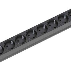 Bachmann 9x Schuko, 2m rozgałęziacz 9 x gniazdo sieciowe Czarny