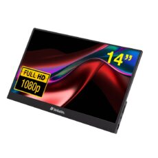 Verbatim 49590 monitor komputerowy 35,6 cm (14") 1920 x 1080 px Full HD LCD Czarny