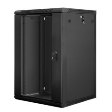Szafa rack Lanberg WF01-6618-10B (18U; 901mm / 600mm / 600 mm; wisząca; Szklane; 19''; kolor czarny)