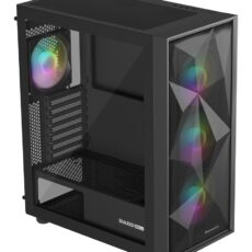 NATEC OBUDOWA GAMINGOWA GENESIS DIAXID 605 ARGB MIDI TOWER USB-C Z OKNEM CZARNA