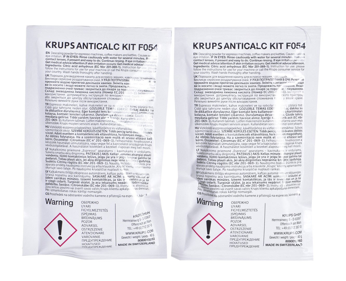 Odkamieniacz do czyszczenia ekspresów Krups F05400 (Odkamieniacz x 1) - obrazek 2