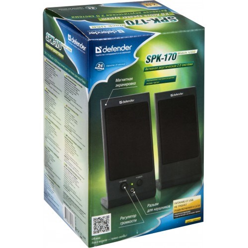 DEFENDER GŁOŚNIKI KOMPUTEROWE SPK-170 2.0 4W USB 65165 - obrazek 2