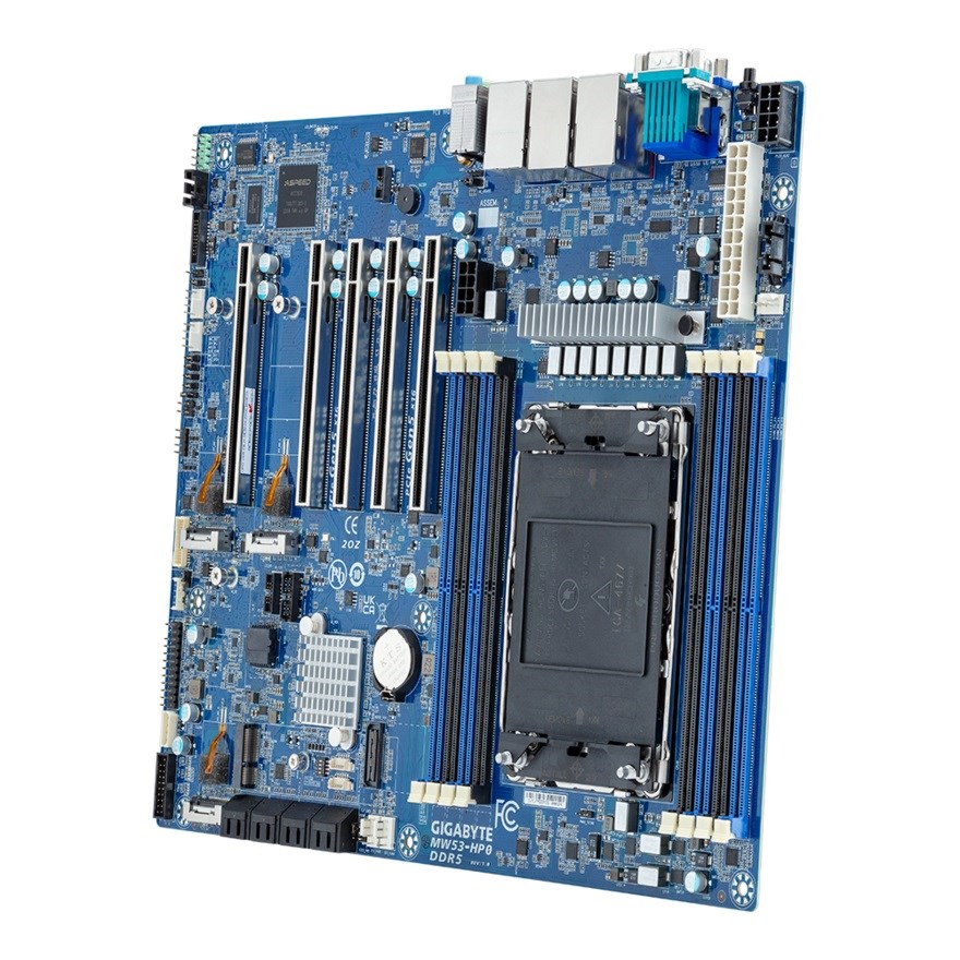 Płyta główna Gigabyte MW53-HP0 1x LGA4677 Intel Xeon W-2400/W-3400 W790 (8x DIMM, 8x SATA, 3xM.2, 2x2,5Gbe, ATX)