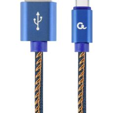 GEMBIRD KABEL USB TYPE-C (METALOWE WTYKI, OPLOT NYLONOWY W KOLORZE DENIM - JEANS) 2M
