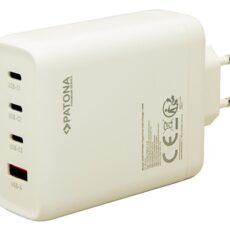 PATONA Premium Ładowarka GaN PD140W 3xUSB-C 1xUSB-A PD3.0 QC3.0 kolor biały