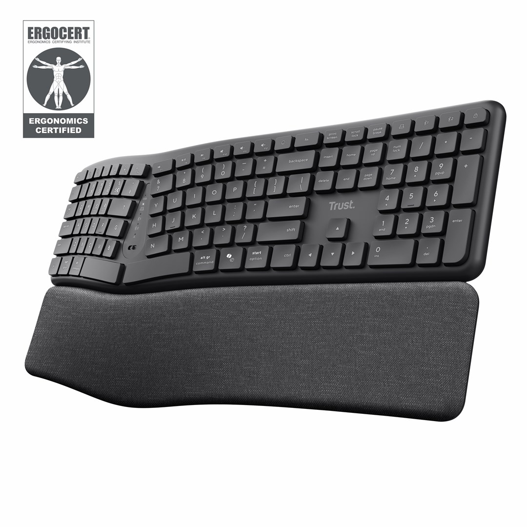 Klawiatura ergonomiczna TRUST Keyra multidevice wireless