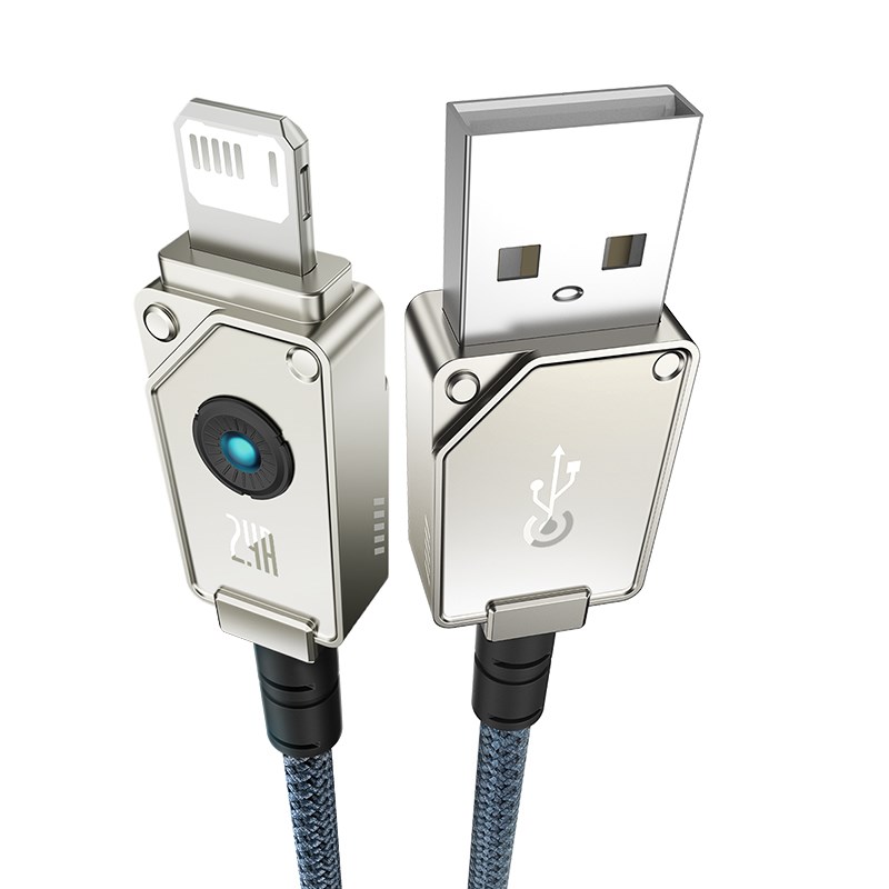 Kabel Baseus Unbreakable USB-IP 2.4A 1m (biały) - obrazek 2