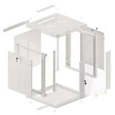 Lanberg WF01-6612-10S stojak 12U Szafa wisząca Szary