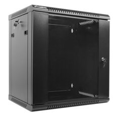 Szafa rack Lanberg WF01-6412-10B (12U; 635mm / 600mm / 450 mm; wisząca; Szklane; 19''; kolor czarny)