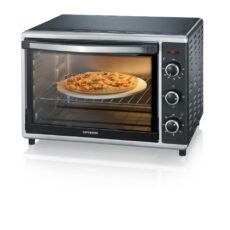 SEVERIN MINI PIEKARNIK, TERMOOBIEG, TEMP. DO 230°C, TIMER DO 120 MIN, KAMIEŃ DO PIZZY, RUSZT, ROŻEN , 42 L, 1800W TO2058