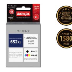 Activejet AH-M652RX Tusz (zamiennik HP 652 F6V25AE/F6V24AE; Premium; 1 x 20 ml, 1 x 21 ml; 1580 stron, czarny, kolor)
