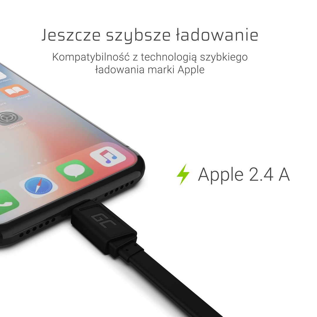 GREEN CELL KABEL USB-LIGHTNING 25CM QUICK CHARGE - obrazek 2