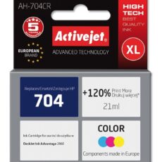 Activejet AH-704CR Tusz (zamiennik HP 704 CN693AE; Premium; 21 ml; kolor)