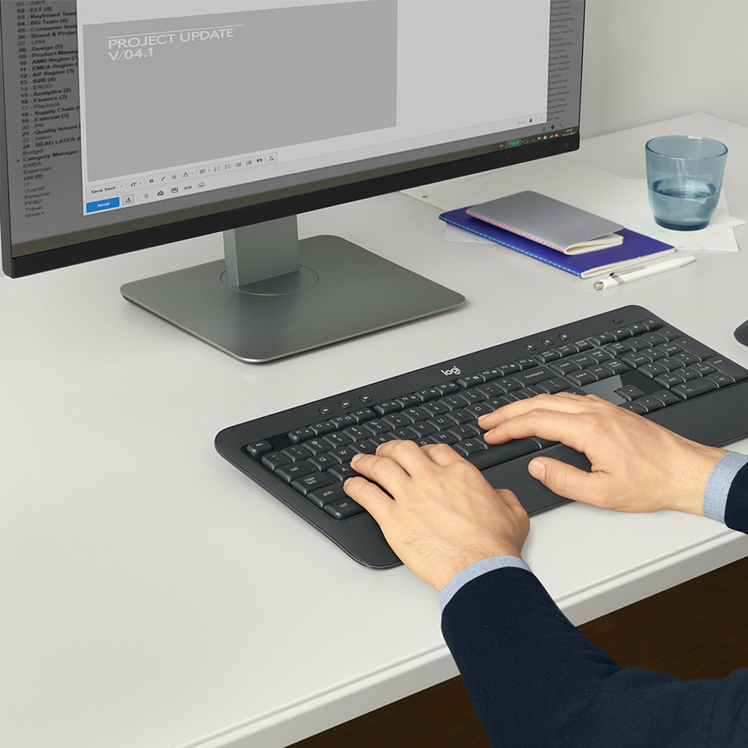 Zestaw klawiatura + mysz membranowa Logitech MK540 920-008685 (USB;  kolor czarny; optyczna; 1000 DPI)