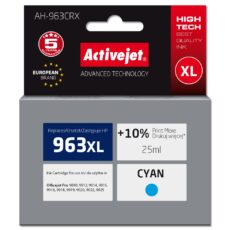 Activejet AH-963CRX Tusz (zamiennik HP 963XL 3JA27AE; Premium; 1760 stron; 25 ml, niebieski)