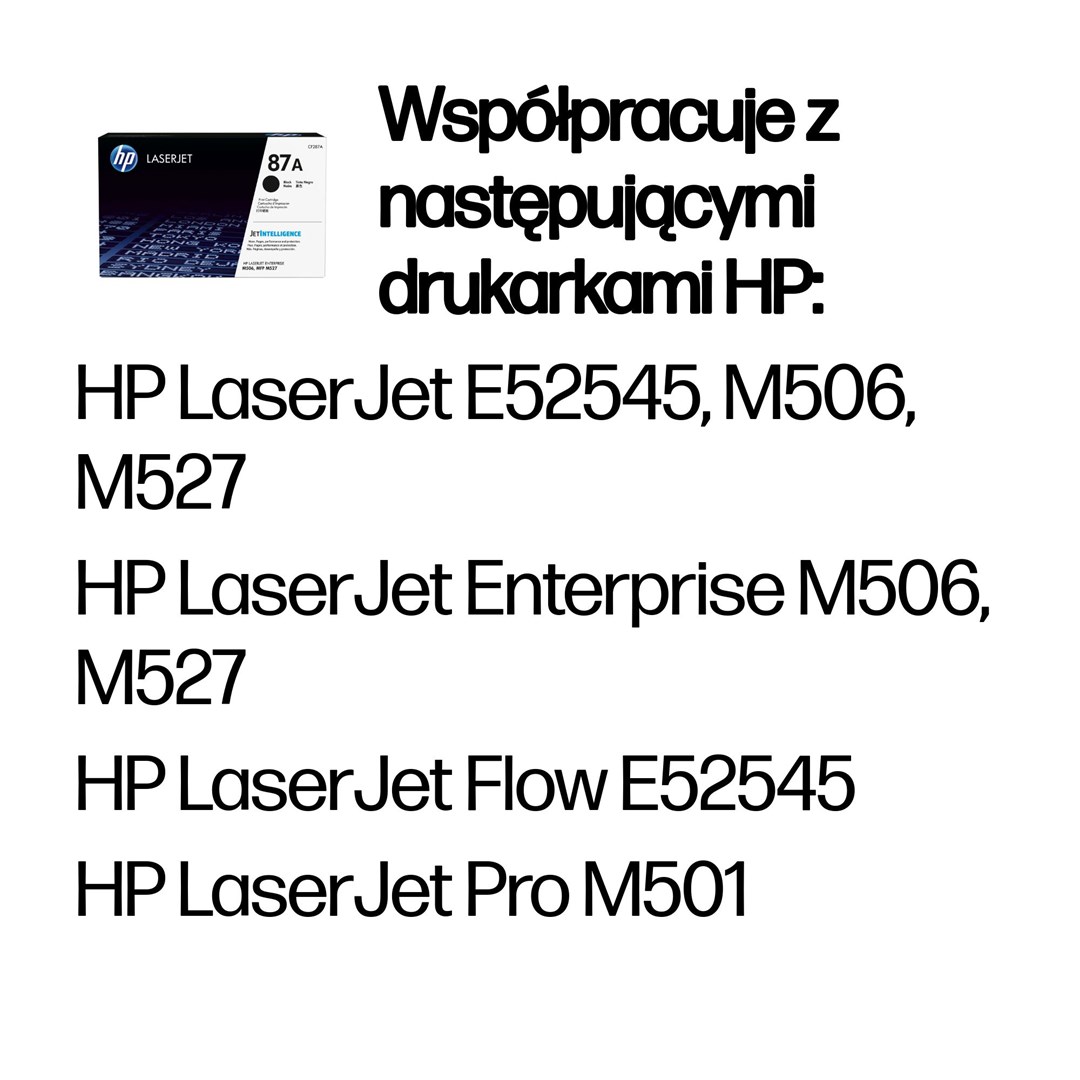 HP 87A oryginalny wkład z czarnym tonerem LaserJet - obrazek 2